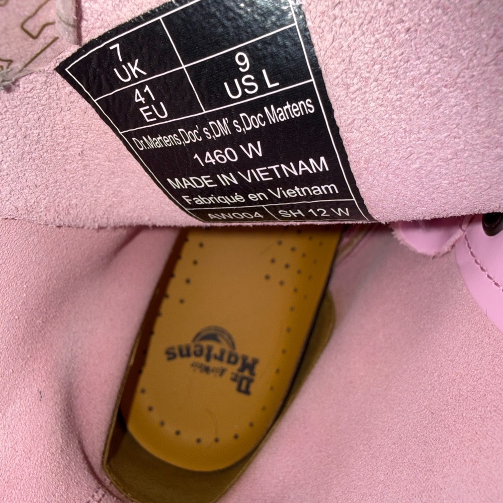 Dr. Martens Pink Combat Boots - Picture 5 of 13